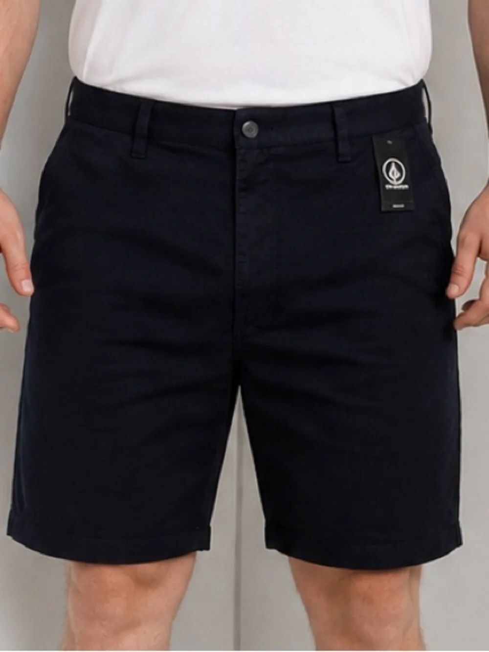 Volcom Vmonty Stretch Men's Black Chino Shorts Size 40 Skate Casual NWT